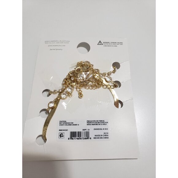 Jessica Simpson gold tone Anklet Set, Set of 3 - Picture 4 of 7